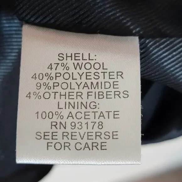 House Of Harlow 1960 Burnt Brown Wool Blend Long Peacoat XS Winter Travel Work - Picture 13 of 16